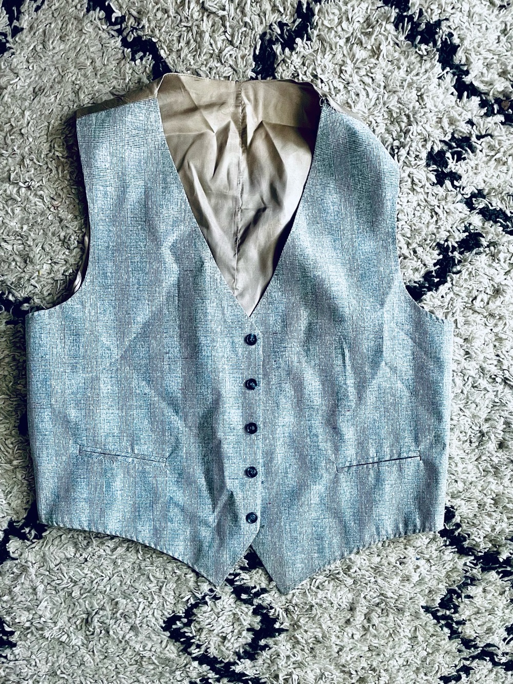 Vintage 70s Herringbone Vest